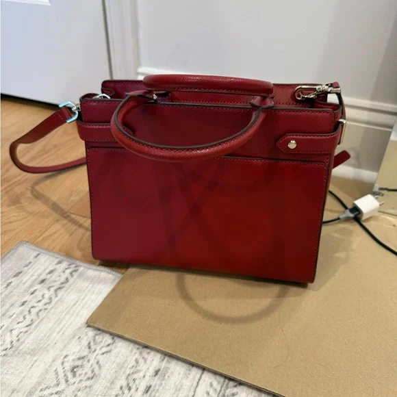 Kate Spade Burgundy Satchel Bag - Picture 2 of 4